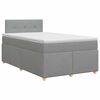 vidaXL Lit boxspring avec matelas Gris clair 120 x 200 cm Tissu