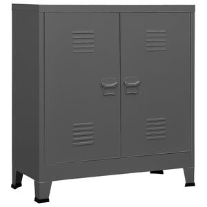 vidaXL Coffre de rangement industriel Anthracite 90x40x100 cm Acier