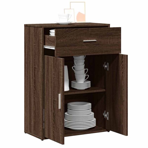 vidaXL Buffet ch&ecirc;ne marron 60x30x84 cm bois d'ing&eacute;nierie