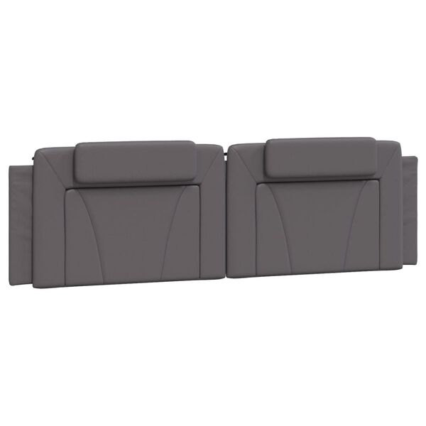 vidaXL Coussin de t&ecirc;te de lit Viana gris 180 cm similicuir