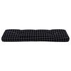 vidaXL Coussin de palette motif &agrave; carreaux noir 120x40x12 cm tissu
