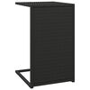 vidaXL Table en forme de C noir 40x35x60 cm r&eacute;sine tress&eacute;e