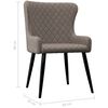 vidaXL Chaises à manger lot de 2 taupe tissu