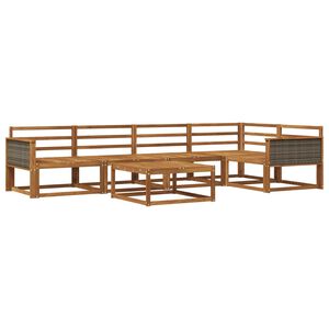 vidaXL Ensemble de canap&eacute;s d'ext&eacute;rieur 6 pcs Naturel