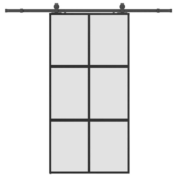 vidaXL Porte coulissante avec kit de quincaillerie noir 102,5x205 cm