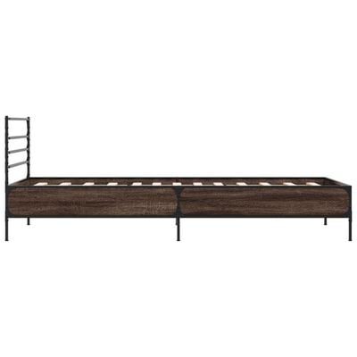 vidaXL Cadre de lit sans matelas chêne marron 75x190 cm