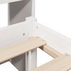 vidaXL Lit biblioth&egrave;que sans matelas blanc 160x200 cm bois pin massif