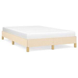 vidaXL Cadre de lit sans matelas cr&egrave;me 120x190 cm tissu