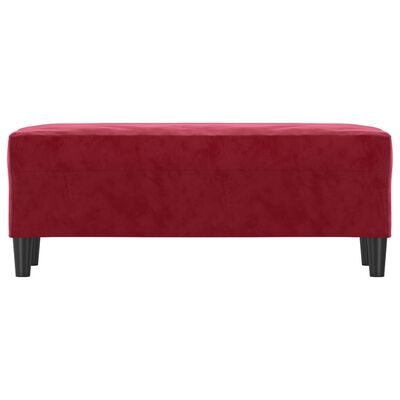 vidaXL Banc Rouge bordeaux 100x35x41 cm Velours