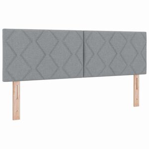 vidaXL T&ecirc;te de lit avec t&ecirc;te de lit Gris clair 160 cm Cuir synth&eacute;tique