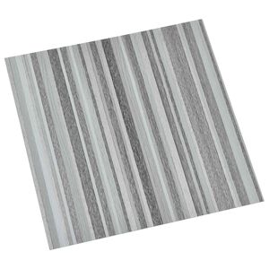 vidaXL Planches de sol Rayures 5,11 m&sup2; 55 pi&egrave;ces PVC