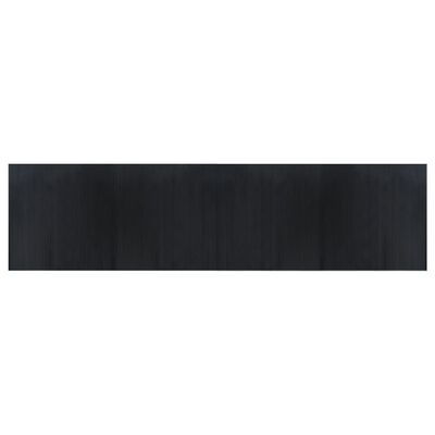 vidaXL Tapis rectangulaire noir 100x400 cm bambou