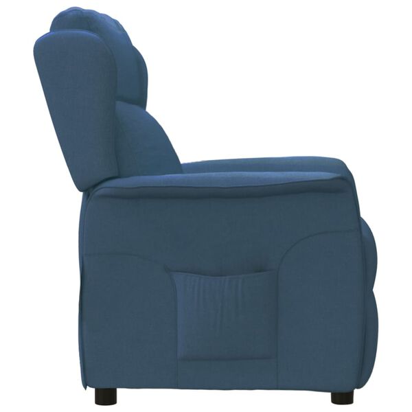 vidaXL Fauteuil inclinable Bleu Tissu