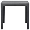 vidaXL Table de jardin Anthracite 78x78x72 cm Plastique