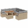vidaXL Ensemble de canap&eacute; de jardin 9 pc 8-Nombre de places