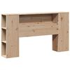 vidaXL Lit biblioth&egrave;que sans matelas 120x190 cm bois massif