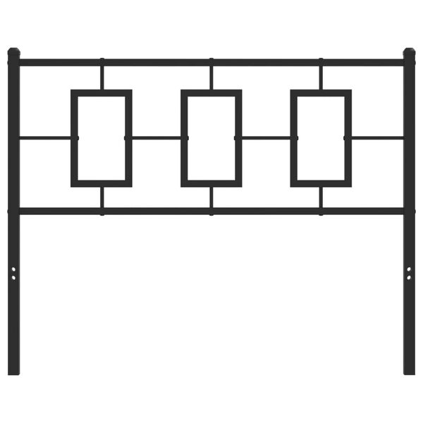 vidaXL T&ecirc;te de lit m&eacute;tal noir 107 cm