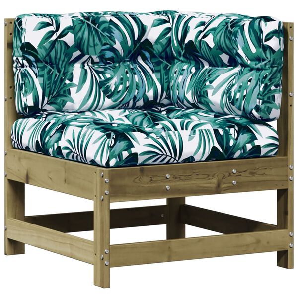 vidaXL Salon de jardin 7 pcs avec coussins bois de pin impr&eacute;gn&eacute;