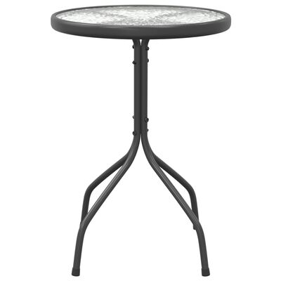 vidaXL Table de jardin Ø50x71 cm Acier Anthracite