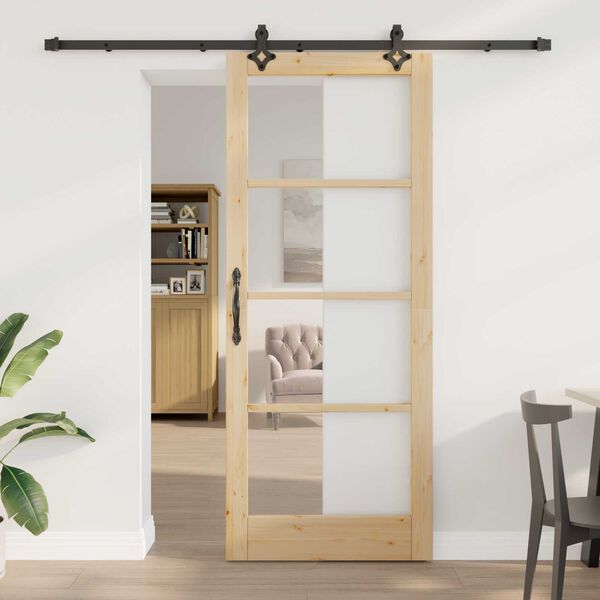 vidaXL Porte coulissante Naturel 86 x 211 cm