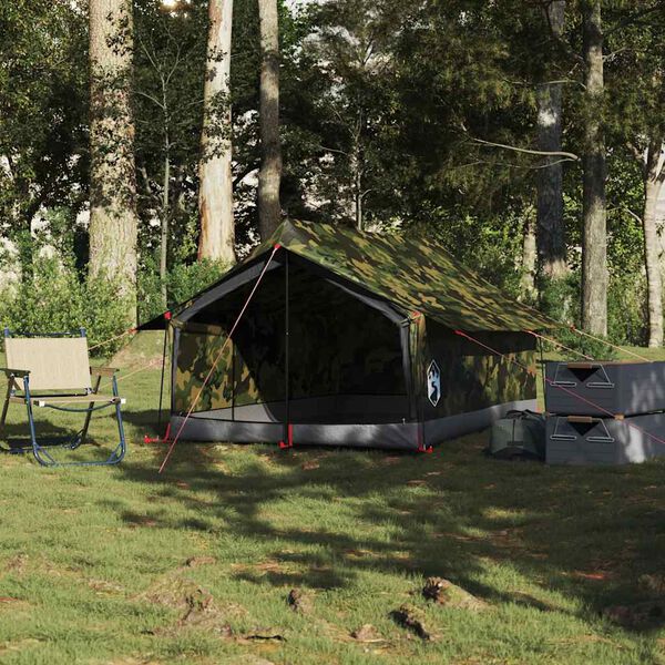vidaXL Tente de camping 2 personnes camouflage imperm&eacute;able
