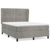 vidaXL Sommier &agrave; lattes de lit et matelas Gris clair 140x190cm Velours