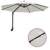 vidaXL Parasol de jardin Beige et Noir 248 x 248 x 148 cm
