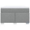 vidaXL Sommier &agrave; lattes de lit et matelas gris clair 120x190 cm tissu