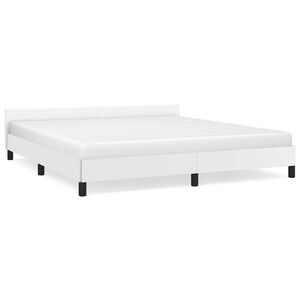 vidaXL Cadre de lit avec t&ecirc;te de lit sans matelas blanc 180x200 cm