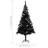 vidaXL Arbre de No&euml;l artificiel pr&eacute;-&eacute;clair&eacute; et boules noir 210 cm PVC