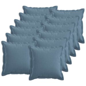 vidaXL Housse de coussin 12 pc HOUTEN Bleu denim 40 x 40 cm