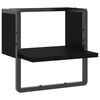 vidaXL &Eacute;tag&egrave;re murale avec barre noir 30x25x30 cm