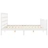 vidaXL Cadre de lit sans matelas blanc 200x200 cm bois massif de pin