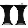 vidaXL Housses &eacute;lastiques de table &Oslash; 80 cm Noir 2 pcs