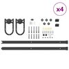vidaXL Kit de quincaillerie de porte coulissante 366 cm acier noir
