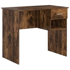 vidaXL Bureau Ch&ecirc;ne fum&eacute; 90 x 49 x 75 cm Bois d'ing&eacute;nierie