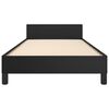 vidaXL Cadre de lit sans matelas noir 90x190 cm similicuir