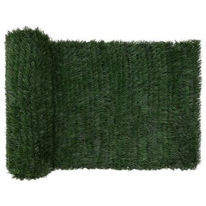 vidaXL Cl&ocirc;ture Artificielle Vert fonc&eacute; 1 x 4 m PVC et Acier