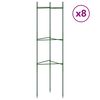vidaXL Cages &agrave; tomates 8 pcs 116 cm acier et PP