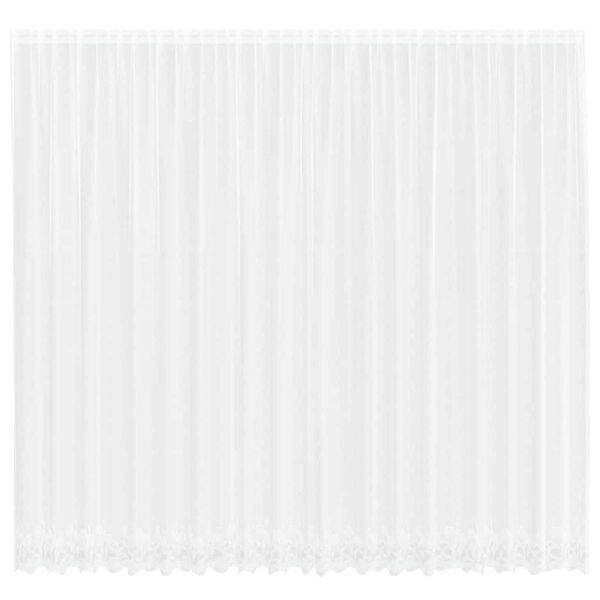 vidaXL Rideau en Dentelle Floral Blanc 280 x 500 cm Polyester