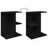 vidaXL Tables de chevet 2 pcs ch&ecirc;ne noir 46,5x29x61 cm bois ing&eacute;nierie