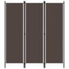vidaXL Cloison de s&eacute;paration 3 panneaux Marron 150x180 cm