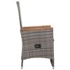vidaXL Ensemble &agrave; manger de jardin 5 pcs gris