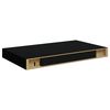 vidaXL &Eacute;tag&egrave;re murale flottante 2 pcs Noir brillant 40x23x3,8 cm MDF