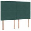 vidaXL Lit avec rangement et matelas Vert fonc&eacute; 140 x 200 cm Velours