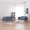 vidaXL Ensemble de canap&eacute;s &agrave; 2 places et &agrave; 3 places Tissu Gris fonc&eacute;