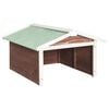 vidaXL Garage de tondeuse &agrave; gazon 72x87x50 cm Moka et blanc Sapin