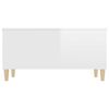 vidaXL Table basse Blanc brillant 90x44,5x45 cm Bois d'ingénierie