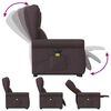 vidaXL Fauteuil inclinable de massage &eacute;lectrique Marron fonc&eacute; Tissu