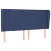 vidaXL T&ecirc;te de lit avec oreilles Bleu 183x23x118/128 cm Tissu